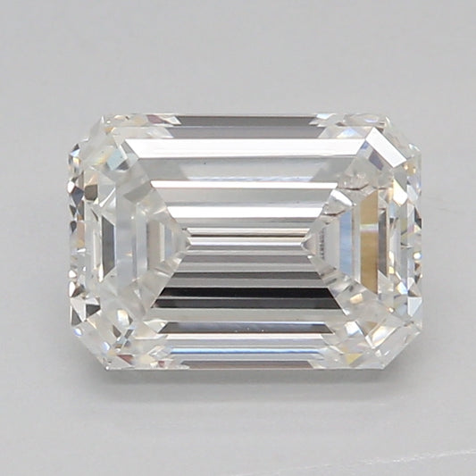 Laboratoriedyrket diamant 0,70 ct, smaragdslibning, F, SI1