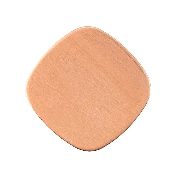Copper 20.5mm Rounded Square Stamping, 1.02mm