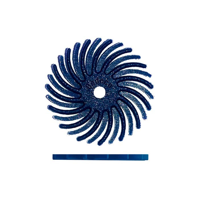Dedeco® Sunburst® 15,88 mm Radiell Skiva, 400-Korn, Blå