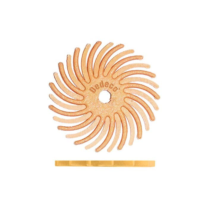 Dedeco® Sunburst® 15.88mm Radial Disc, 6-Micron, Peach