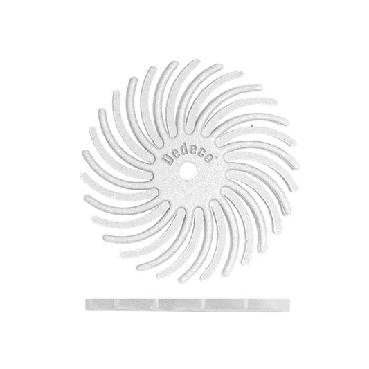 Dedeco® Sunburst® 22.22mm Radial Disc, 120-Grit, White