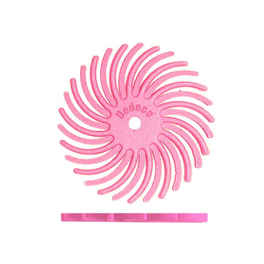 Dedeco® Sunburst® 22.22mm Radial Disc, 600-Grit Pumice, Pink