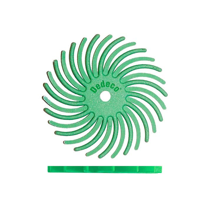 قرص شعاعي Dedeco® Sunburst® 22.22 مم، 1 ميكرون، أخضر فاتح