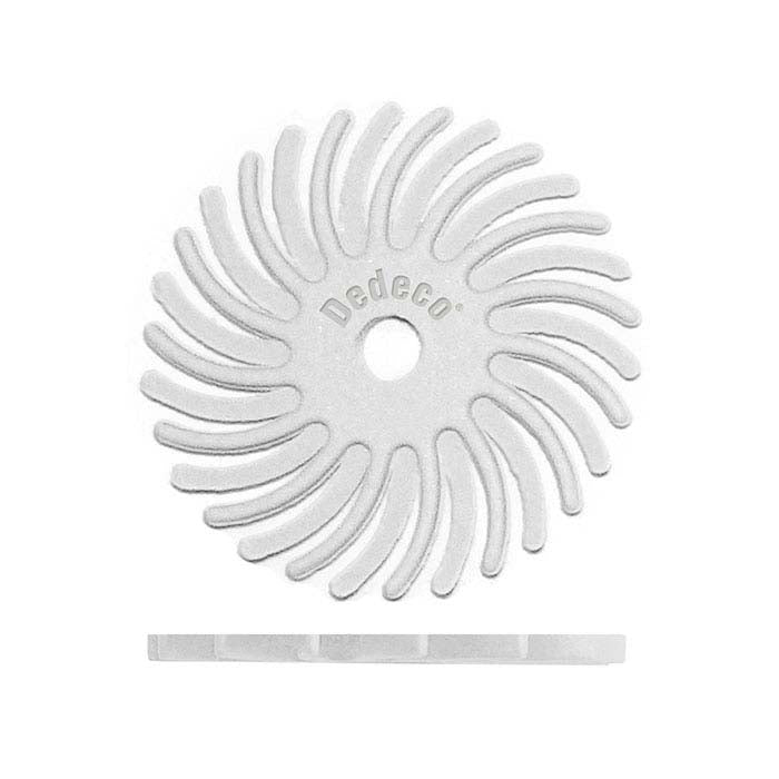 Dedeco® Sunburst® 25.4mm Radial Disc, 120-Grit, White