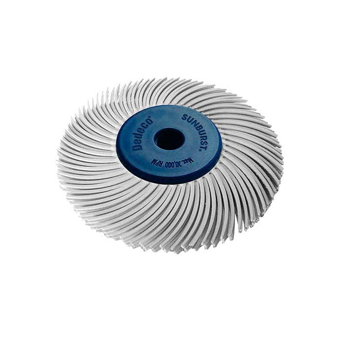 Dedeco® Sunburst® 50,8 mm 3-lags radial børstedisk, 120-korn, hvid