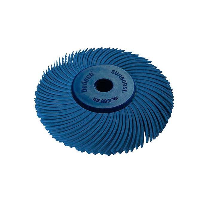 Dedeco® Sunburst® disco radiale a setole 3 strati 50,8 mm, grana 400, blu
