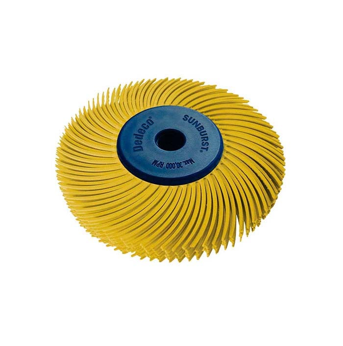 Dedeco® Sunburst® 50,8mm 6-Στρωματικός Ακτινωτός Δίσκος με Τρίχες, 80-Γριτ, Κίτρινος