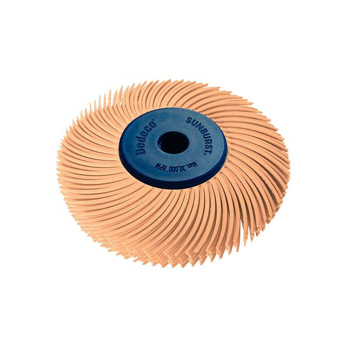 Dedeco® Sunburst® 50,8 mm 6-kerroksinen säteittäinen harjaslevy, 6 mikronia, persikka