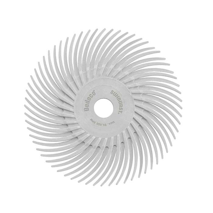 Dedeco® Sunburst® 76.2mm Radial Disc, 120-Grit, White