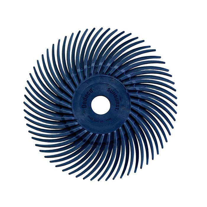 Dedeco® Sunburst® 76.2mm Radial Disc, 400-Grit, Blue