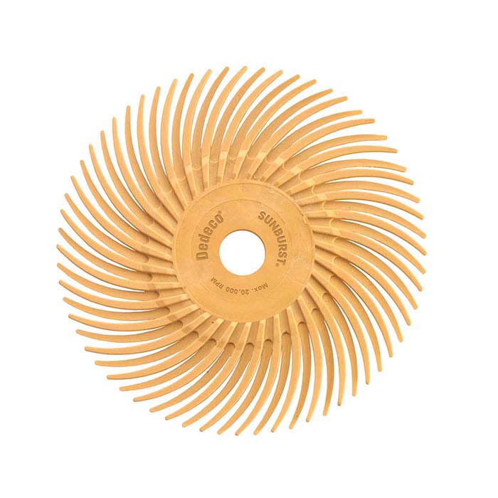 Dedeco® Sunburst® 76.2mm Radial Disc, 6-Micron, Peach