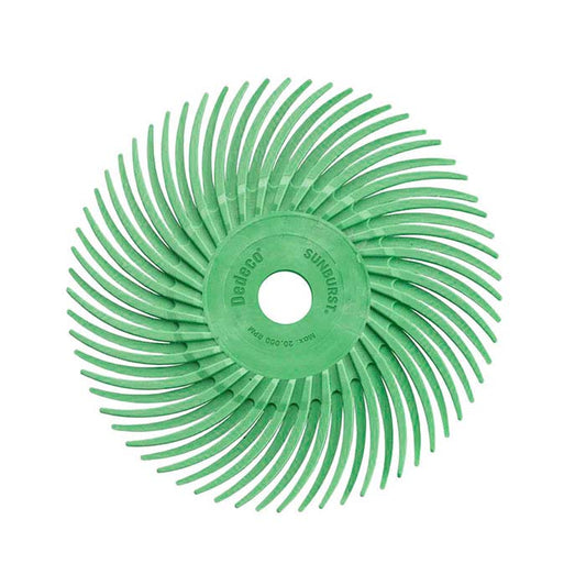 Dedeco® Sunburst® 76.2mm Radial Disc, 1-Micron, Light Green