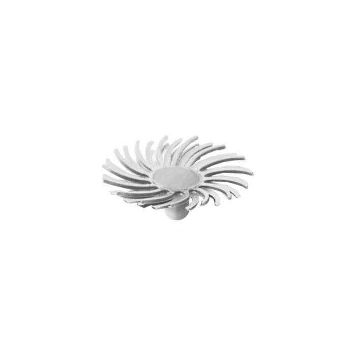 Dedeco® Sunburst® 12.7mm Radial Snap-On Disc, 120-Grit, White