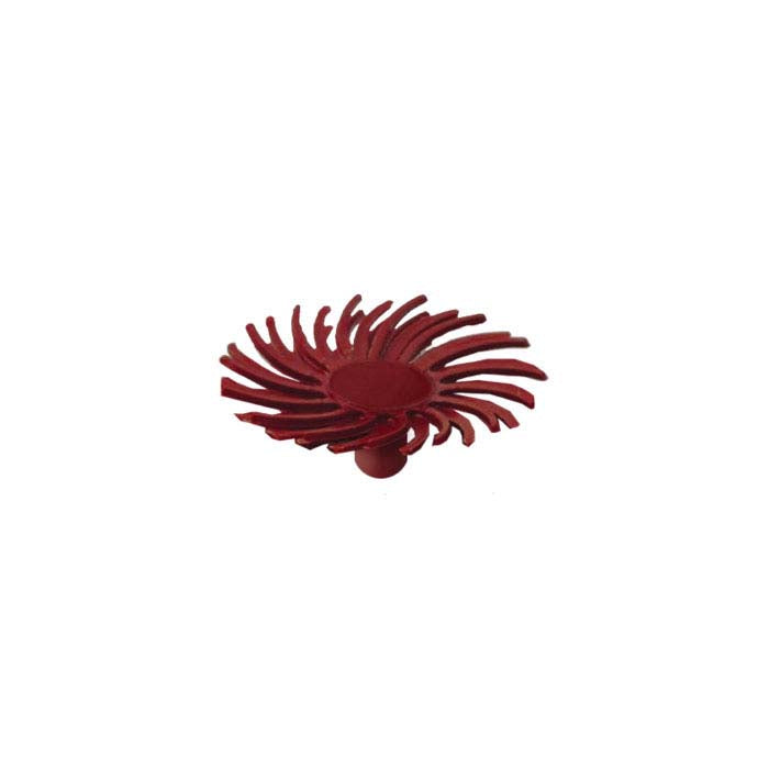 Dedeco® Sunburst® 12.7mm Radial Snap-On Disc, 220-Grit, Red