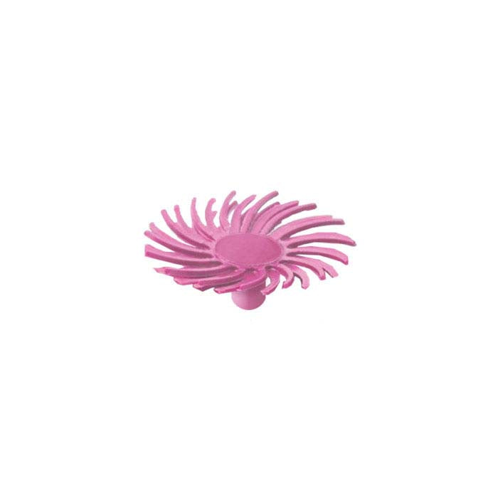 Dedeco® Sunburst® 12,7 mm radial snap-on-skive, 600-korn pimpstein, rosa