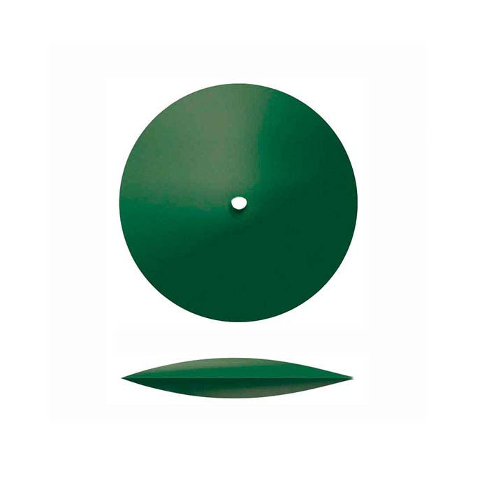 Dedeco® Sunburst® 22.22mm Knife-Edge Polishing Wheel, 50-Grit, Green