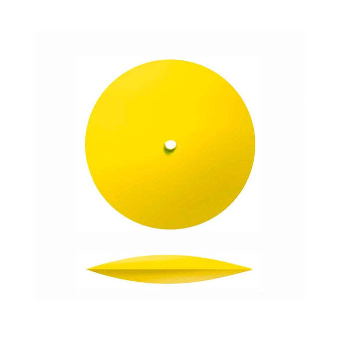 Dedeco® Sunburst® 22,22 mm peilio krašto poliravimo diskas, 80 grūdėtumo, geltonas