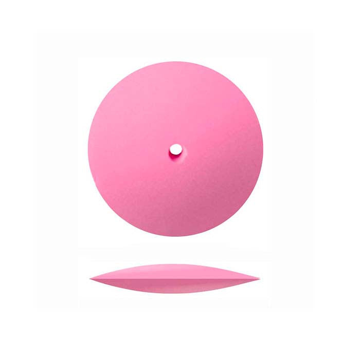 Dedeco® Sunburst® 22.22mm Knife-Edge Polishing Wheel, 600-Grit Pumice, Pink