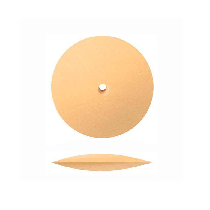 Roda de Polimento Dedeco® Sunburst® 22,22mm com Borda em Faca, 6 Microns, Pêssego