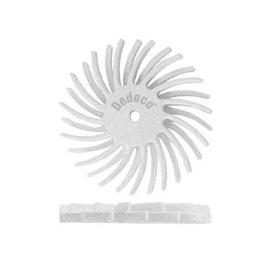 Dedeco® Sunburst® 22.22mm Dual Radial Disc, 120-Grit, White