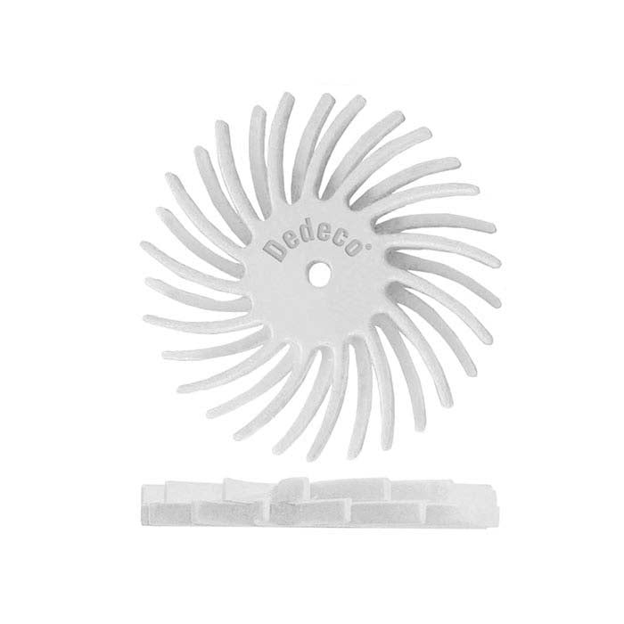 Dedeco® Sunburst® 22.22mm Dual Radial Disc, 120-Grit, White