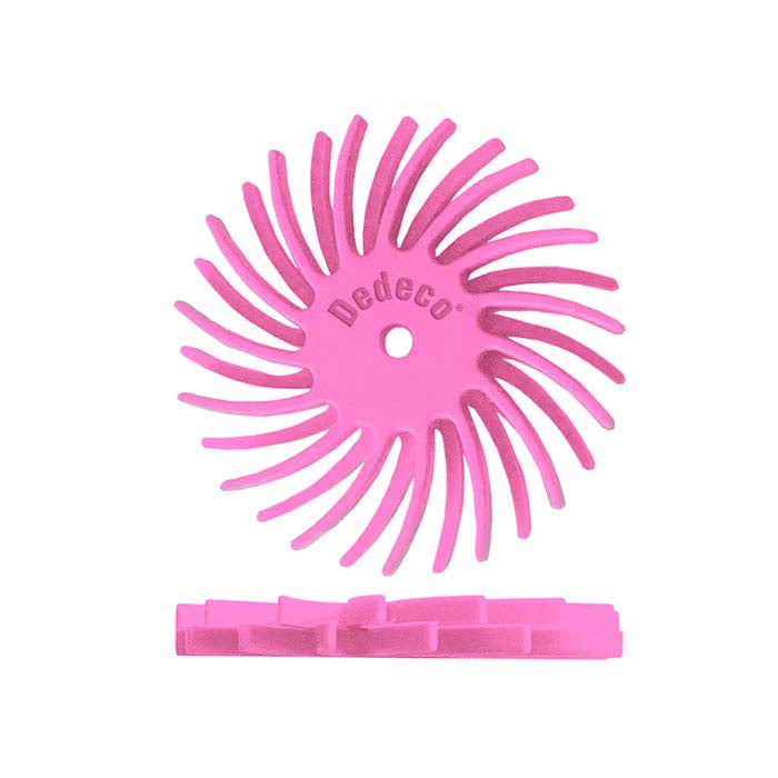 Dedeco® Sunburst® 22,22 mm Dobbelt Radiær Skive, 600-Korn, Pink