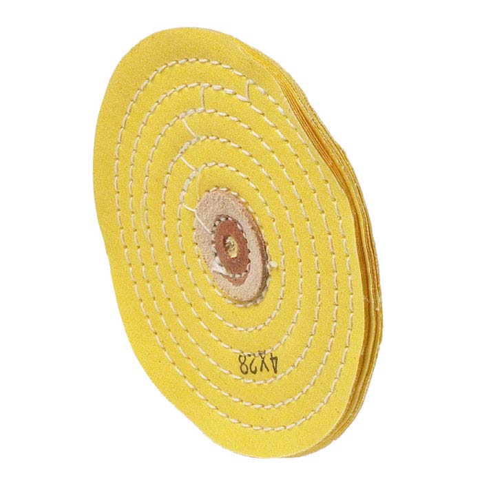 Yellow-Treated Buffing Wheel, 101.6mm Razor