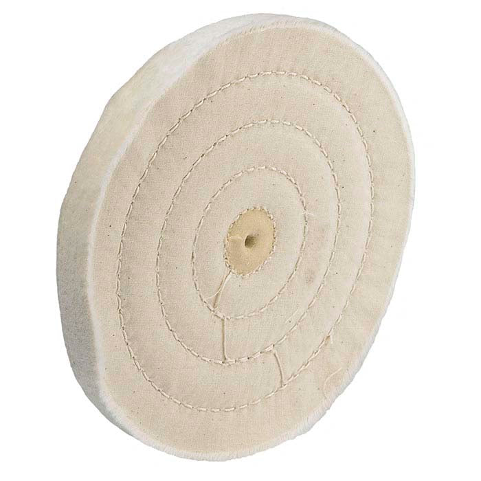 Loose-Weave Coarse Muslin Buffing Wheel, 152.4mm x 50-Ply