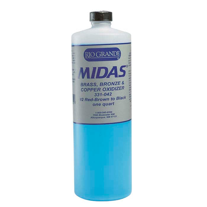 Midas® Brass, Bronze and Copper Oxidizer Red-brown to black, One-Quart