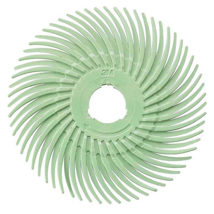 3M 76,2 mm Radiell Borstskiva, 1 Mikron, Ljusgrön