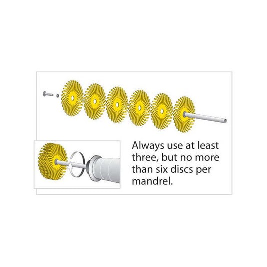 3M 14.29mm Radial Bristle Disc, 120-Grit, White