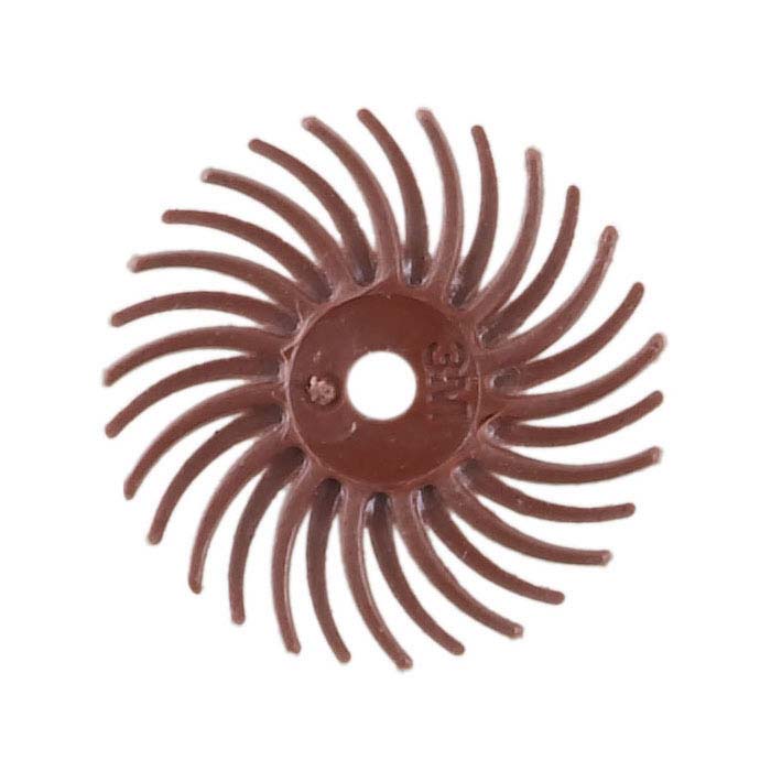 3M 14.29mm रेडियल ब्रिसल डिस्क, 220-ग्रिट, लाल