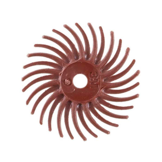 3M 14.29mm Radial Bristle Disc, 220-Grit, Red