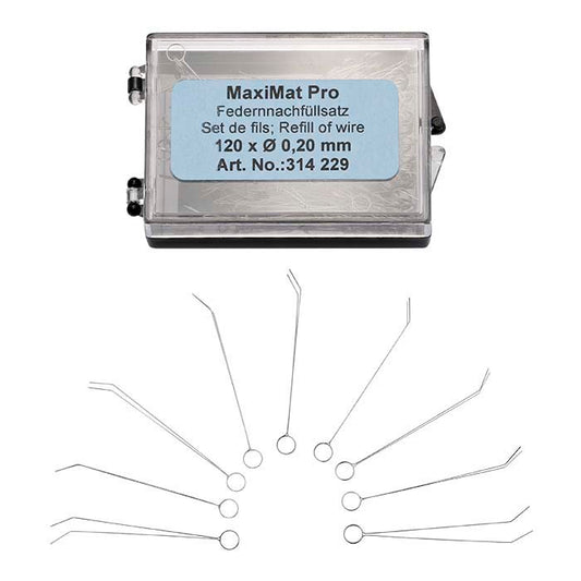 Ersatzdrahtborsten für MaxiMat-Strukturbürste, 4", extrafein (0,2 mm)