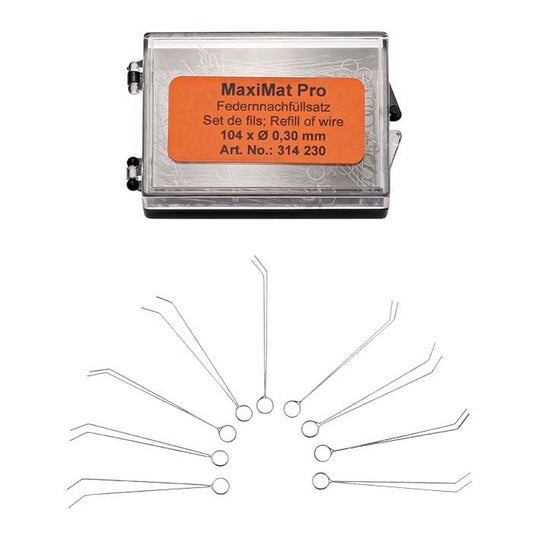 Ersatzdrahtborsten für MaxiMat-Strukturbürste, 4", fein (0,3 mm)