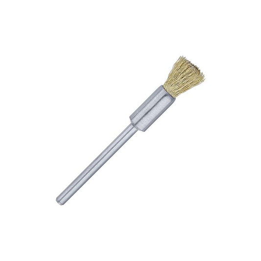 Technique™ Crimped-Wire Brass End Brush, Mounted