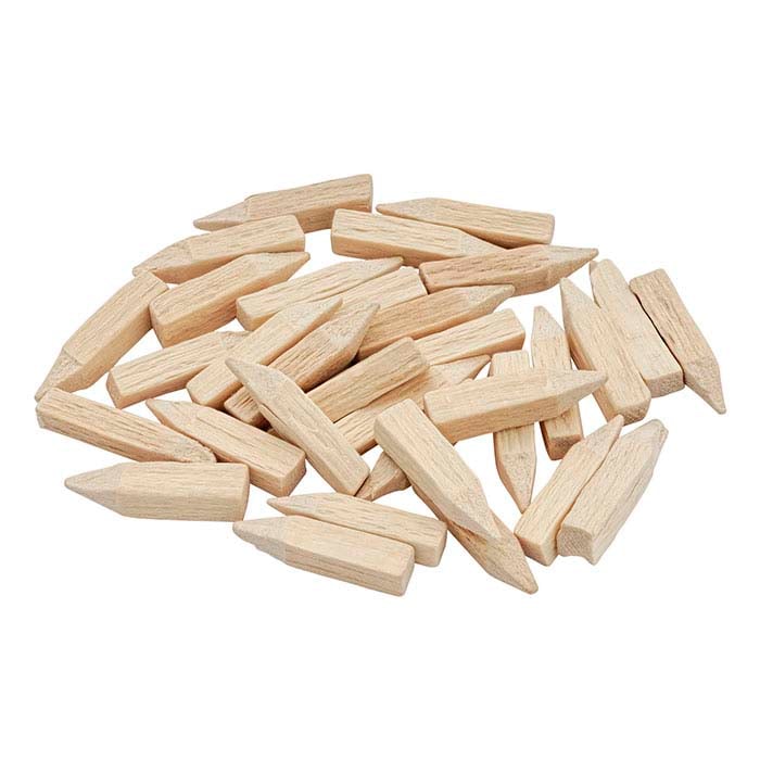 Hardwood 19.05mm Peg Tumbling Media, 22.68 kg.