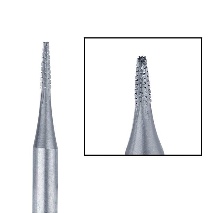 Busch® Tungsten Vanadium Cross-Cut Cone Bur, 1mm