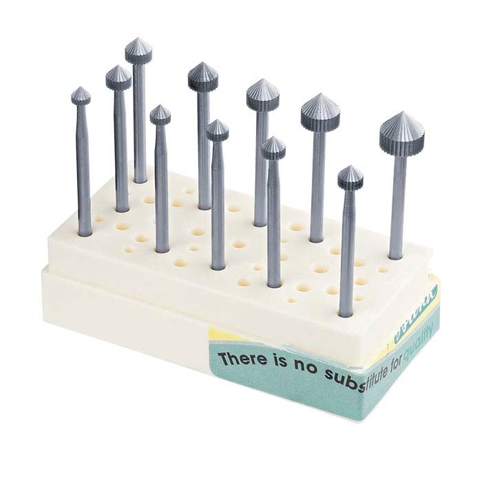 Busch® Tungsten Vanadium Stone-Setting Bur Set, 3.5–8mm