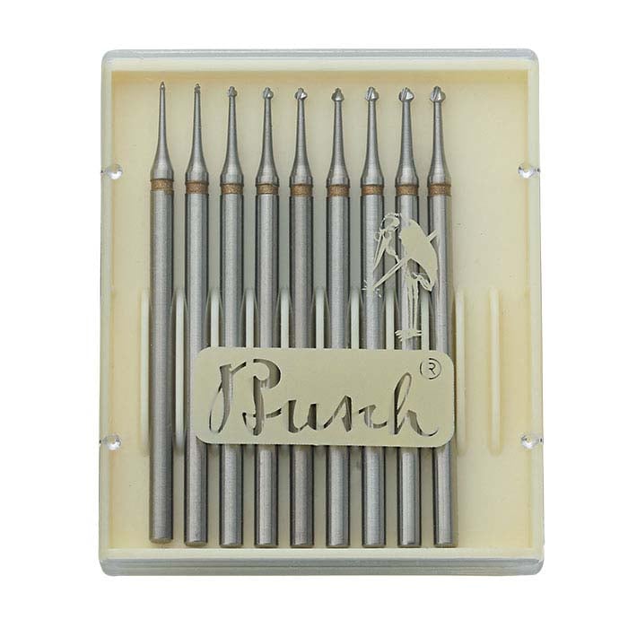 Busch® Carbide Pavé Bur Set, 0.8–1.6mm