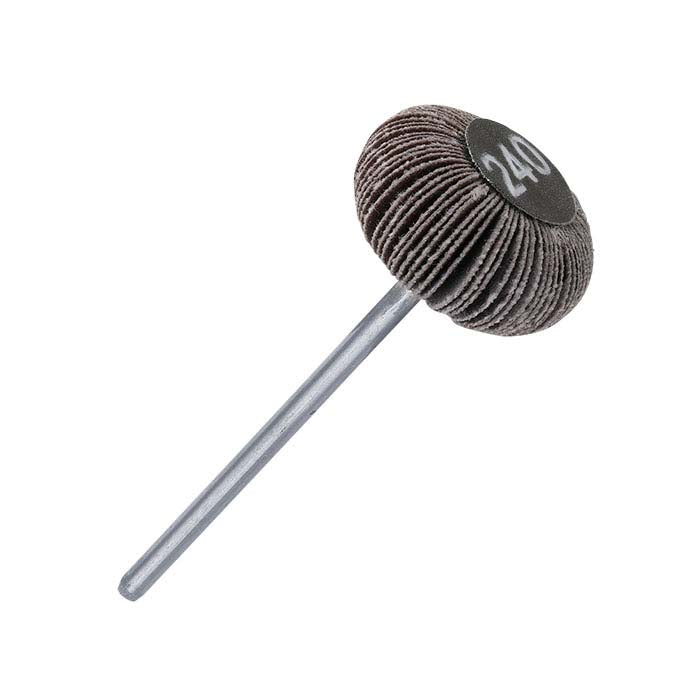 Technique™ Oval-Edge Flap Wheel, 240-Grit, Mounted