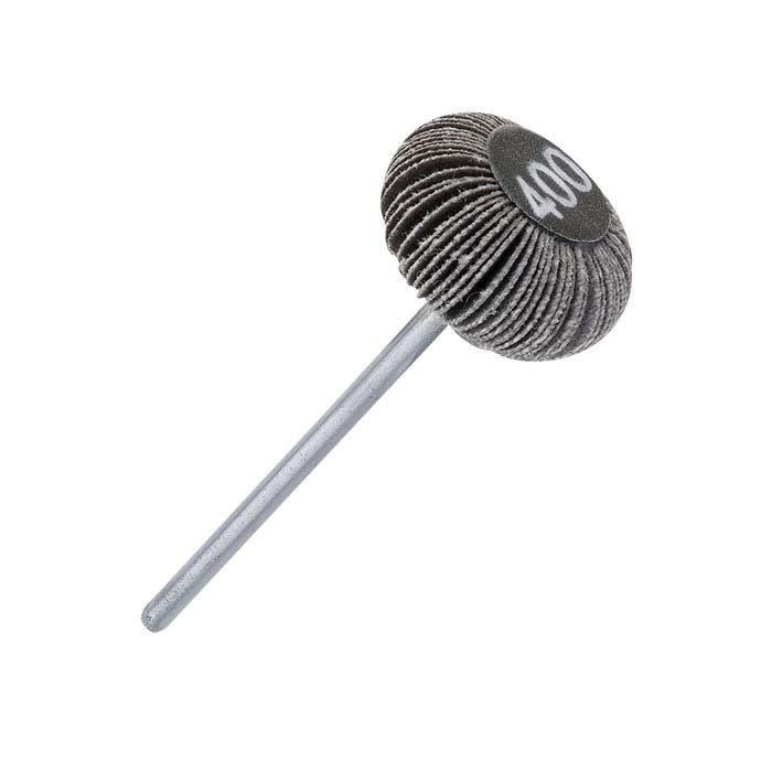Technique™ Oval-Edge Flap Wheel, 400-Grit, Mounted