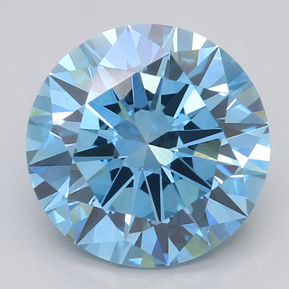 Lab-Grown Diamond 2.11ct, Round, Blue, VVS2