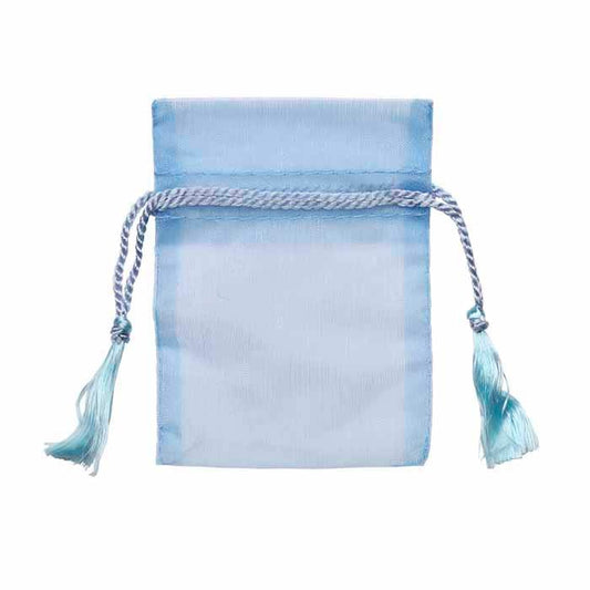 Organza Sky-Blue 76.2mm x 101.6mm Pouch