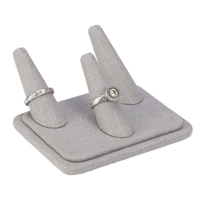 Silver Linen Pretty Fingers™ Tre-Rings Display
