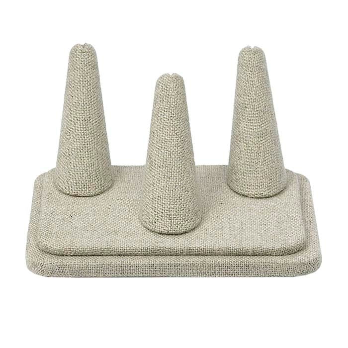 Natural Linen Pretty Fingers™ Three-Ring Display