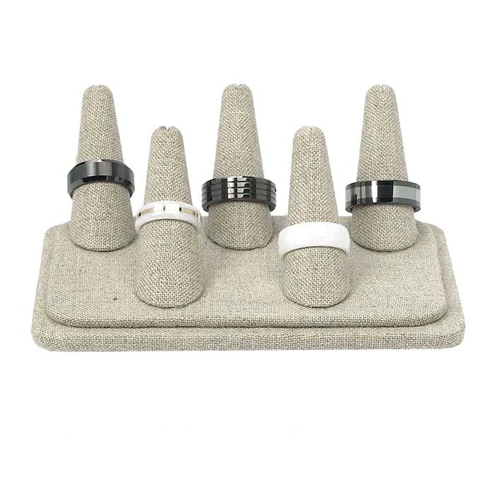 Natural Linen Pretty Fingers™ Five-Ring Display