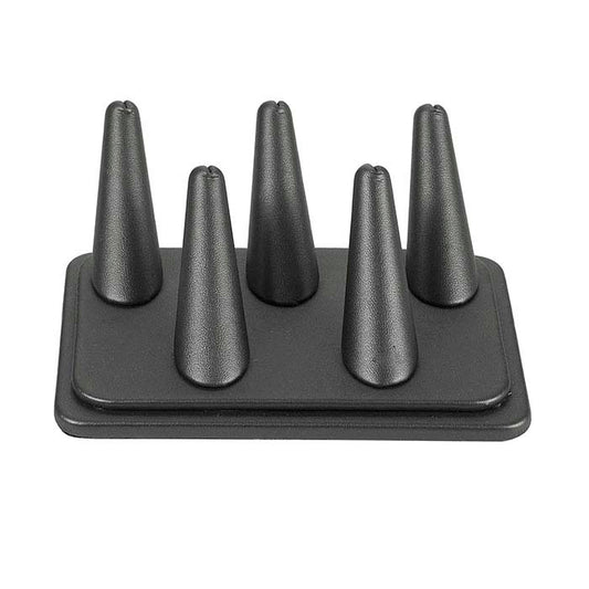 Steel Vienna Faux Leather Pretty Fingers™ Five-Ring Display