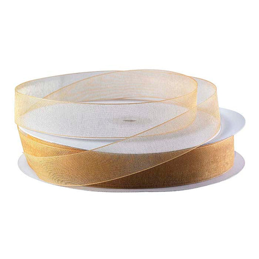 Gold Organza Sheer Ribbon