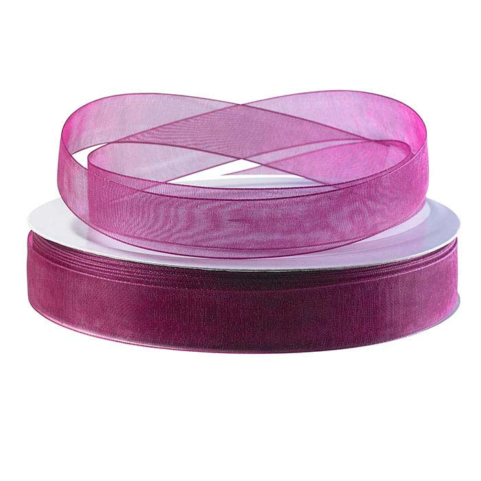 Ruban Organza Transparent Bourgogne